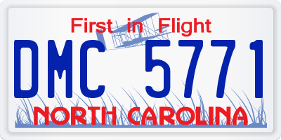 NC license plate DMC5771