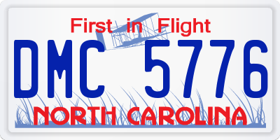 NC license plate DMC5776