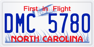 NC license plate DMC5780