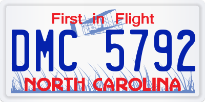 NC license plate DMC5792