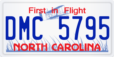 NC license plate DMC5795