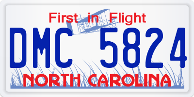 NC license plate DMC5824