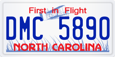 NC license plate DMC5890