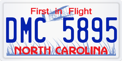 NC license plate DMC5895