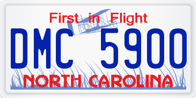 NC license plate DMC5900