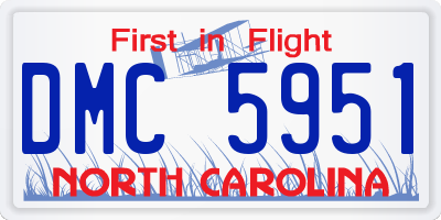 NC license plate DMC5951