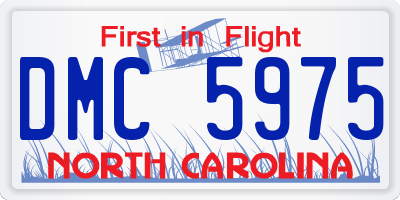 NC license plate DMC5975