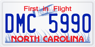 NC license plate DMC5990