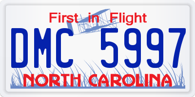 NC license plate DMC5997