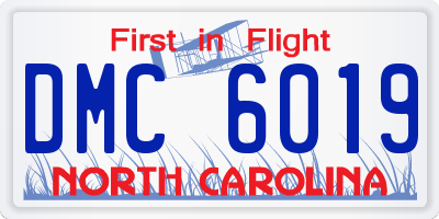 NC license plate DMC6019