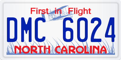 NC license plate DMC6024