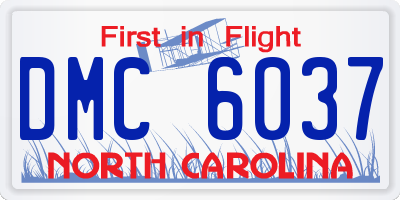 NC license plate DMC6037