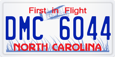 NC license plate DMC6044