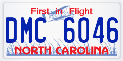 NC license plate DMC6046
