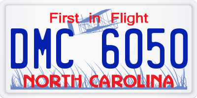 NC license plate DMC6050