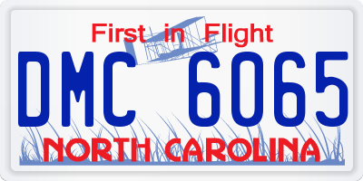 NC license plate DMC6065