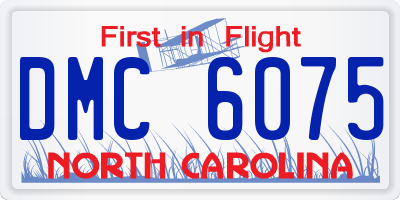 NC license plate DMC6075