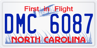 NC license plate DMC6087