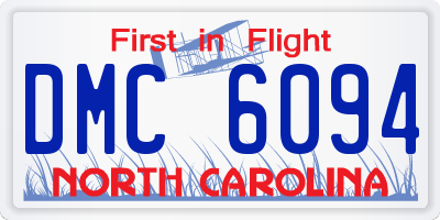 NC license plate DMC6094