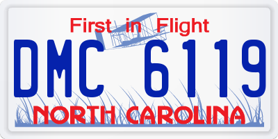 NC license plate DMC6119