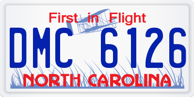 NC license plate DMC6126