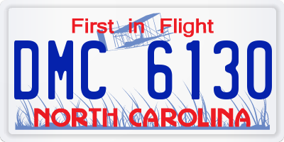 NC license plate DMC6130