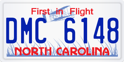 NC license plate DMC6148