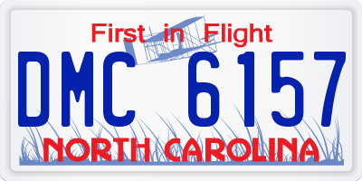 NC license plate DMC6157