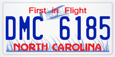 NC license plate DMC6185