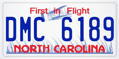 NC license plate DMC6189