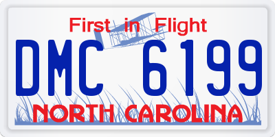 NC license plate DMC6199