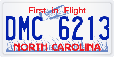 NC license plate DMC6213