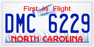 NC license plate DMC6229