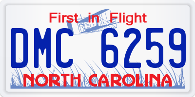 NC license plate DMC6259