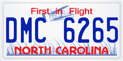 NC license plate DMC6265