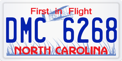 NC license plate DMC6268