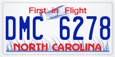 NC license plate DMC6278