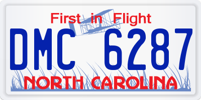 NC license plate DMC6287