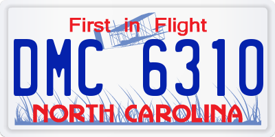 NC license plate DMC6310