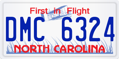 NC license plate DMC6324