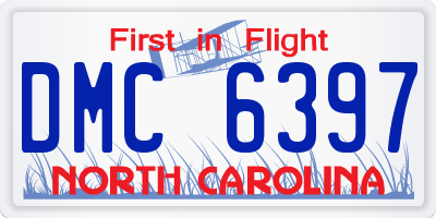 NC license plate DMC6397