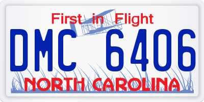 NC license plate DMC6406