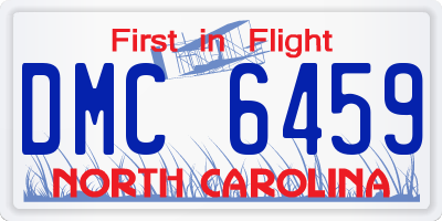 NC license plate DMC6459