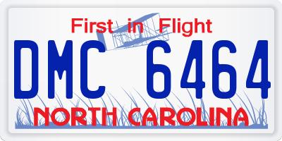 NC license plate DMC6464