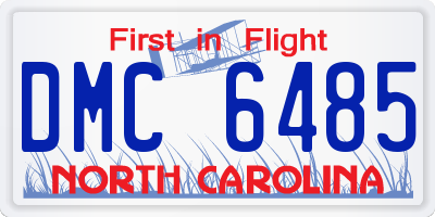NC license plate DMC6485