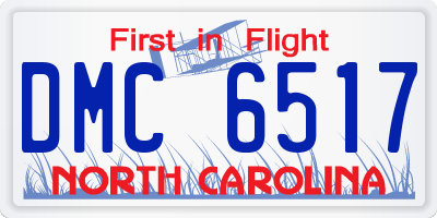 NC license plate DMC6517