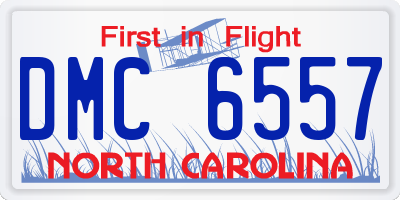 NC license plate DMC6557