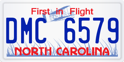 NC license plate DMC6579