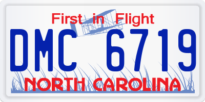 NC license plate DMC6719