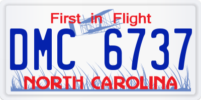 NC license plate DMC6737